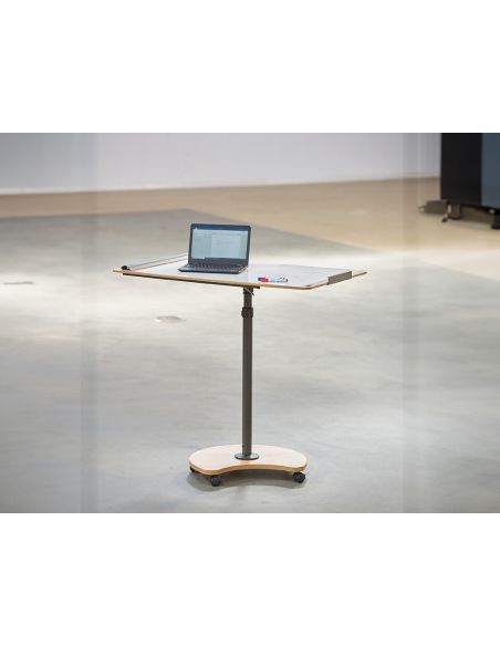 Pizarra Movil Rocada Metalica Magnetica Con Ruedas 69X99 Cm 2 Brazos Extensibles Lateral Y Bandeja Para Rotuladores