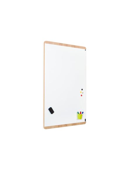 Pizarra Blanca Rocada Lacada Magnetica Tablero Color Roble 100X150 Cm