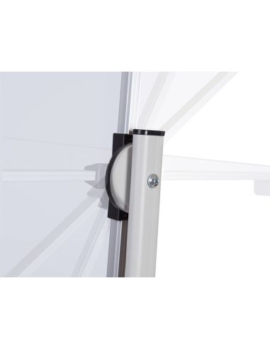 Pizarra Blanca Rocada Volteable Doble Cara Acero Lacado Magnetico Con Bandejas Accesorios 150X120 Cm