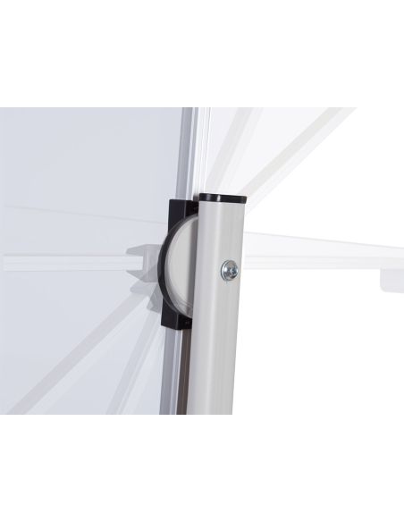 Pizarra Blanca Rocada Volteable Doble Cara Acero Lacado Magnetico Con Bandejas Accesorios120X180 Cm