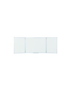 Pizarra Blanca Bi-Office Triptica Eco Magnetica Acero Lacado Marco Aluminio 90X60 Cm