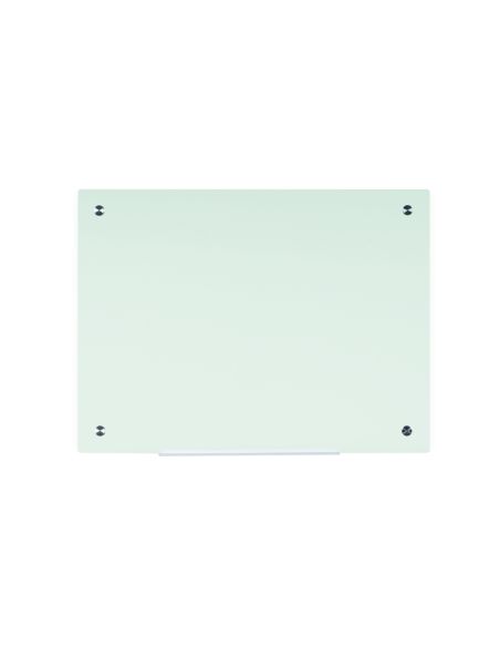 Pizarra Cristal Bi-Office Magnetica Sin Marco Blanca 120X90 Cm