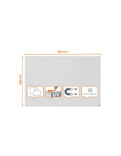 Pizarra Blanca Nobo Infinity Sin Marco Acero Lacado Magnetico 900X600 Mm 2
