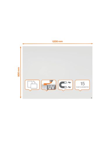 Pizarra Blanca Nobo Infinity Sin Marco Acero Lacado Magnetico 1200X900 Mm