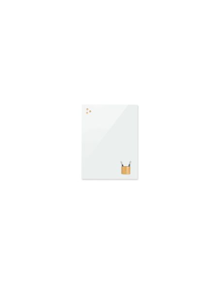 Pizarra De Cristal Rocada Magnetica Sin Marco 120X90 Cm Color Blanco Puro
