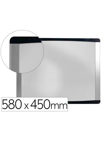 Pizarra Blanca Bi-Office Inka Magnetica Acero Lacado Marco De Aluminio Y Laterales Plastico Negro 580X450 Mm