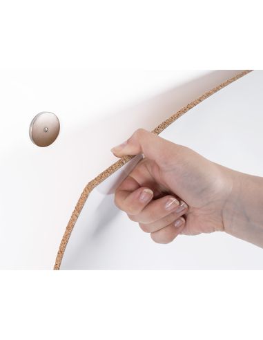 Pizarra Blanca Bi-Office Loop Magnetica Acero Lacado Sin Marco 180X100 Cm