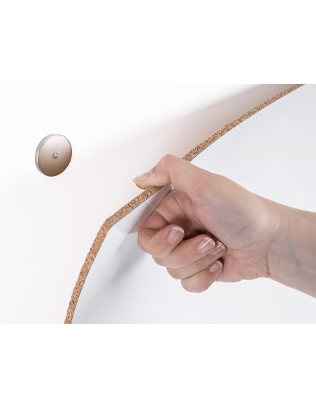 Pizarra Blanca Bi-Office Loop Magnetica Acero Lacado Sin Marco 180X100 Cm