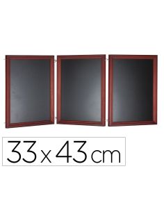 Pizarra Negra Liderpapel Para Hosteleria Mural Madera Con Superficie Para Rotuladores Tipo Tiza 33X43Cm Pack De 3