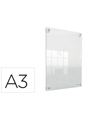 Marco Porta Anuncios Nobo Acrilico Transparente Mural Removible Din A3 Sin Marco 348X24X471 Mm