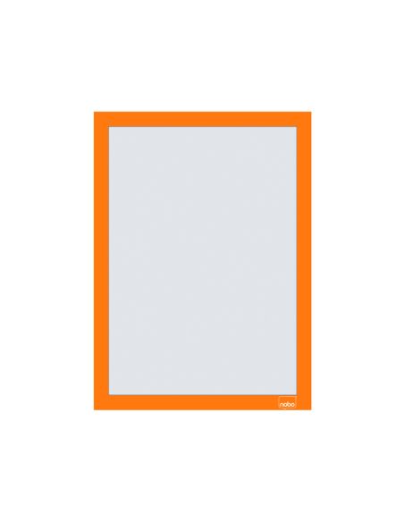 Marco Porta Anuncios Nobo Din A4 Marco Magnetico Autoadhesivo Color Naranja Pack De 2 Unidades