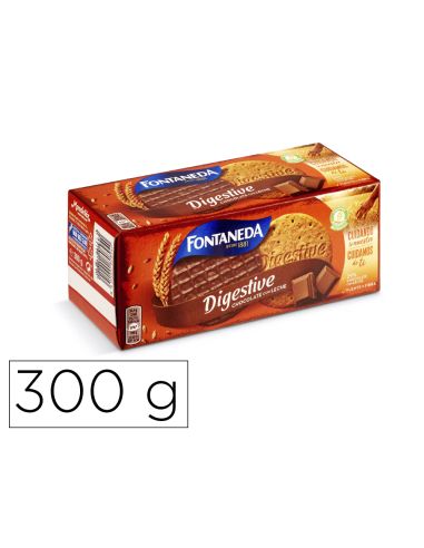 Galleta Fontaneda Digestive Chocolate Con Leche Fibra Caja De 300 Gr