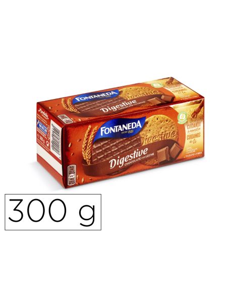 Galleta Fontaneda Digestive Chocolate Con Leche Fibra Caja De 300 Gr