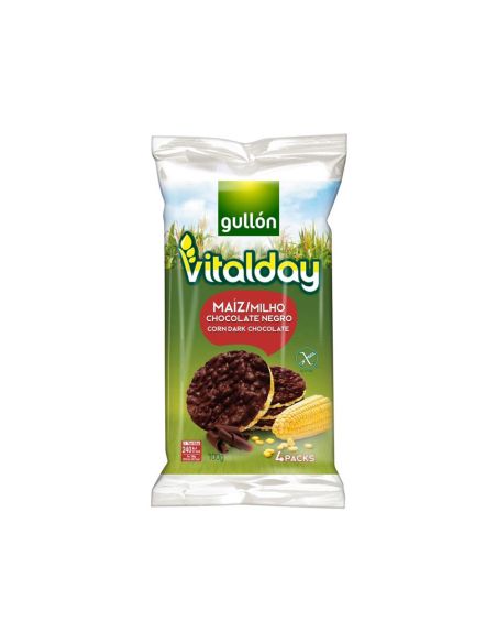 Tortitas De Maiz Gullon Vitalday Chocolate Negro Paquete De 4 Unidades 25 Gr