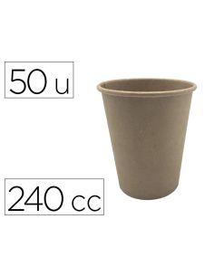 Vaso Termico Carton Kraft 240 Cc Paquete De 50 Unidades