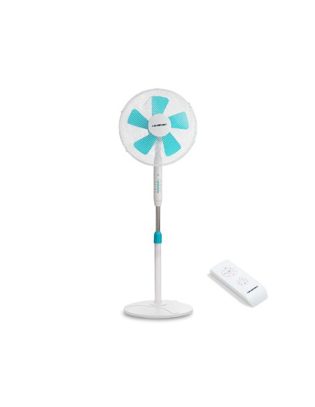 Ventilador Blaupunkt Pie Base Redonda 5 Aspas 3 Velocidades Altura Regulable Con Mando Distancia+Temporizador 45W