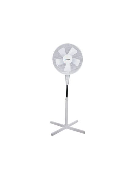 Ventilador Blaupunkt Pie Base Cruzada 5 Aspas 3 Velocidades Altura Regulable 50W