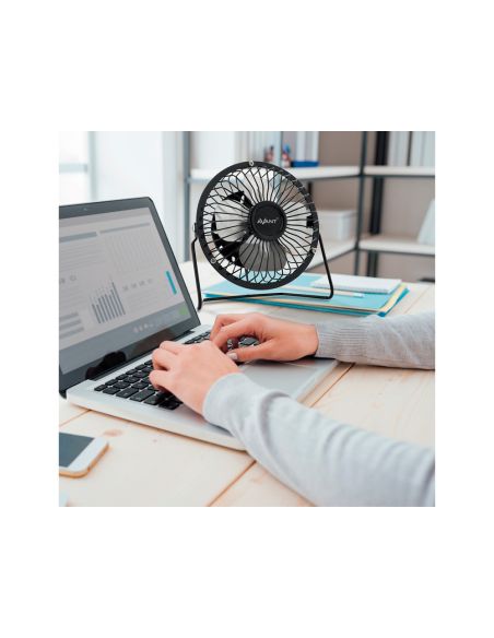 Ventilador Sobremesa Avant 3W Diametro 100 Mm Alimentacion Usb Longitud Cable 1 Mt Color Negro