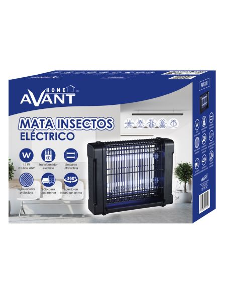 Mata Insectos Electrico Avant 12W 2 Tubos Luz Ultravioleta 260X90X320 Mm