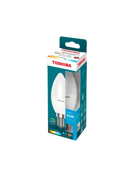Bombilla Led Toshiba Essential C37 E14 4.7W Luz Fria 6500K