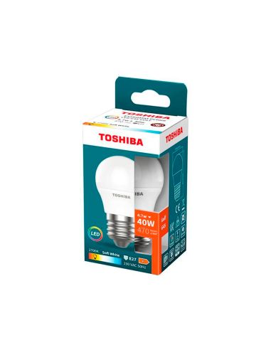 Bombilla Led Toshiba Essential G45 E27 4.7W Luz Calida 2700K
