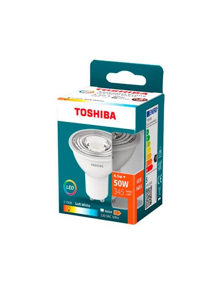 Foco Led Toshiba Essential Gu10 4.5W Luz Calida 2700K