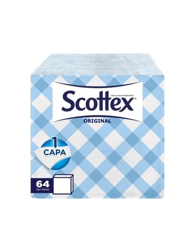 Servilleta Scottex Estilo Decorada 1 Capa 30X30 Cm Paquete De 64 Unidades