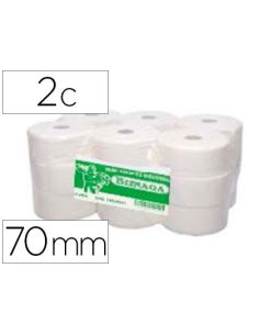 Papel Higienico Biznaga Jumbo 2 Capas Celulosa Blanca Mandril 76 Mm Para Dispensador Kf16756