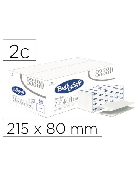 Toalla Engarzada Ofyhostel Bulkysoft Gofrada Premium Fold 2 Capas Plegado Z 215 X 80 Mm