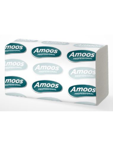 Toalla Secamanos Amoos Industrial 2 Capas 32G/M2 21X22 Cm Caja De 20 Paquetes De 142 Unidades