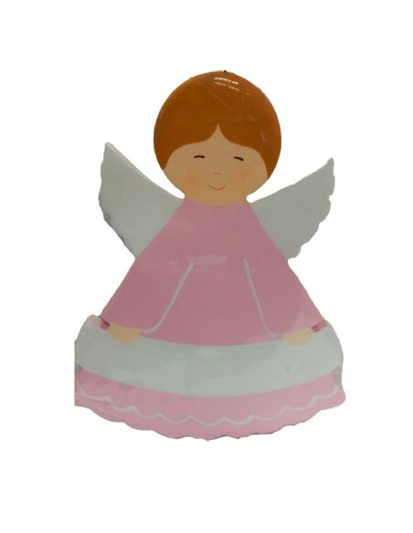 Angelito Madera Rosa Colgar 13Cm
