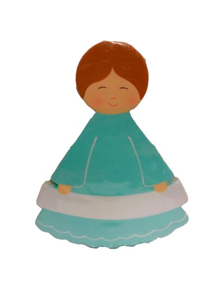 Angelito Madera Azul Colgar 13Cm