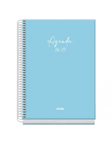 Agenda Basic Serenity Azul 2026-2027 Semana Vista Tamaño A5