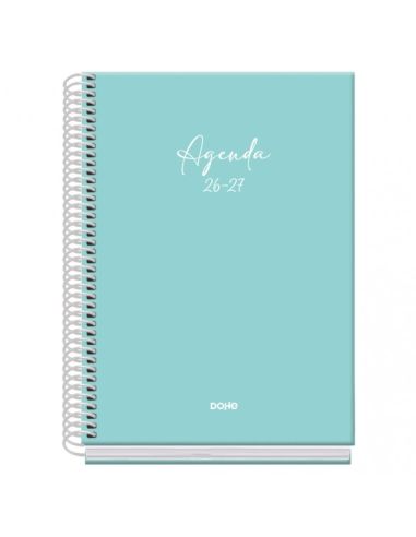 Agenda Basic Serenity Verde 2026-2027 Semana Vista Tamaño A5