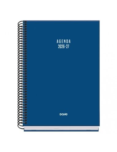 Agenda Basic Vibes Azul 2026-2027 Semana Vista Tamaño A5