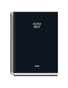 Agenda Basic Vibes Negro 2026-2027 Semana Vista Tamaño A5