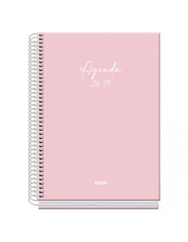 Agenda Basic Serenity Rosa 2026-2027 Día Página Tamaño A5