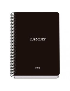 Agenda Basic PP Element Negro 2026-2027 Día Página Tamaño A5