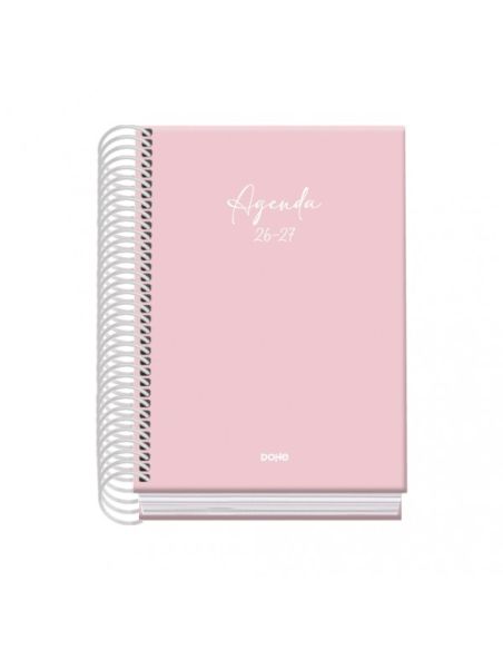 Agenda Basic Serenity Rosa 2026-2027 Día Página Tamaño A6