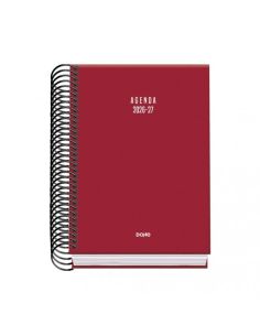 Agenda Basic Vibes Burdeos 2026-2027 Día Página Tamaño A6