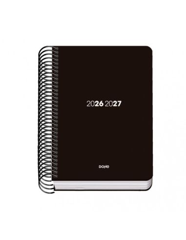 Agenda Basic PP Element Negro 2026-2027 Día Página Tamaño A6