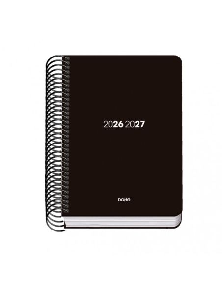 Agenda Basic PP Element Negro 2026-2027 Día Página Tamaño A6