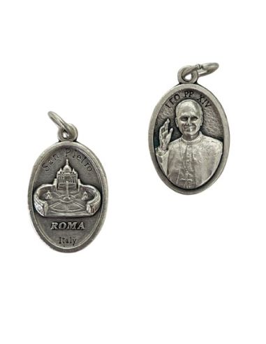 Medalla Mob.22Mm metal plateada Papa Leon XIV