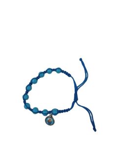 Brazalete Azul Plast. Cuerda María Auxiliadora Azul