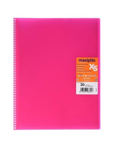Carpeta 30 Fundas Espiral Maxiplás Pp Xs A4 Fucsia