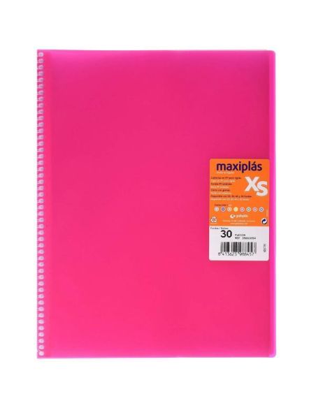 Carpeta 30 Fundas Espiral Maxiplás Pp Xs A4 Fucsia