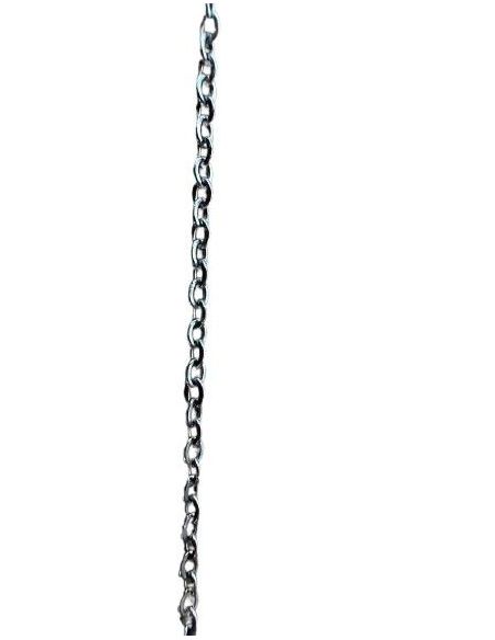 Cadena acero 50cm plateada