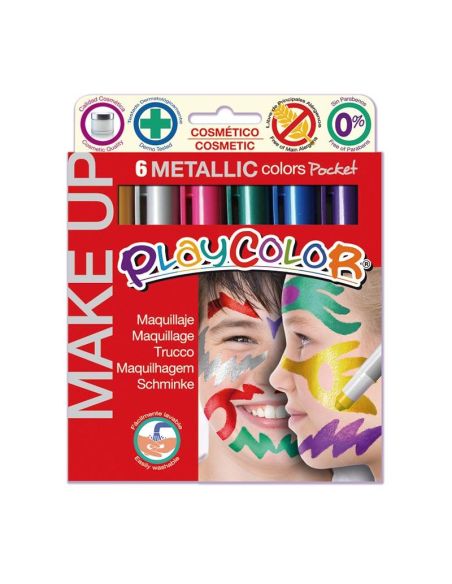 Maquillaje Make Up Metallic Pocket 6 Colores Surtidos