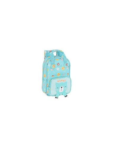 Mochila Infantil Con Asas Fácil Limpieza Safta Preescolar "Cat"