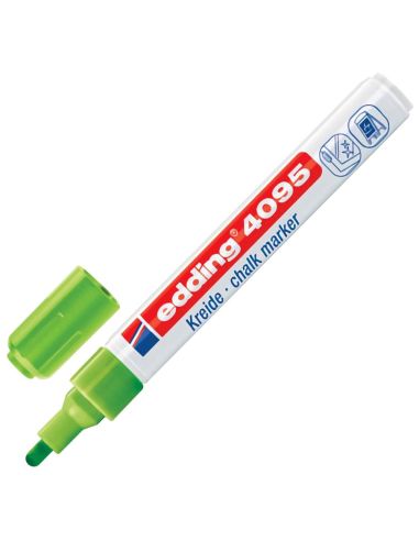 Marcador Edding 4095 Tiza Liquida Verde Claro
